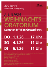 Plakat zum Weihnachtsoratorium im Januar 2026